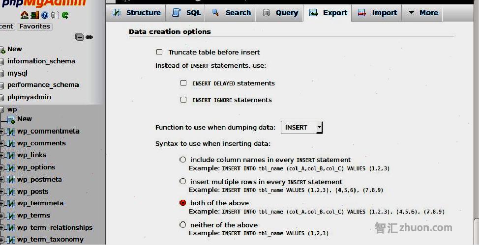 phpmyadmin_export_data