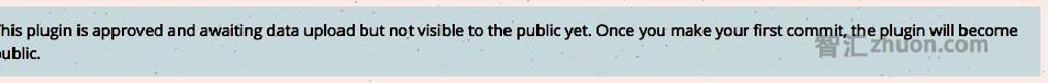 Blue background - This plugin is approved and awaiting data upload but not visible to the public yet. Once you make your first commit, the plugin will become public.