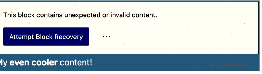 screenshot of error message on mismatch between source and content in HTML