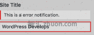 Error notification